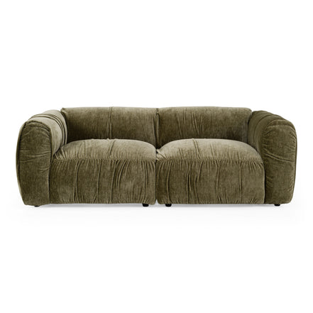 Siegal - Modern Olive Green Fabric Loveseat Sofa - image 5