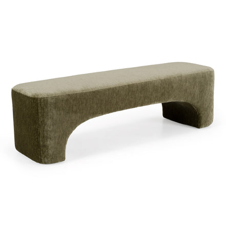 Siegal - Modern Olive Green Fabric Bench - image 4