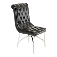 Silvie Modern Black Leatherette Dining Chair - image 3