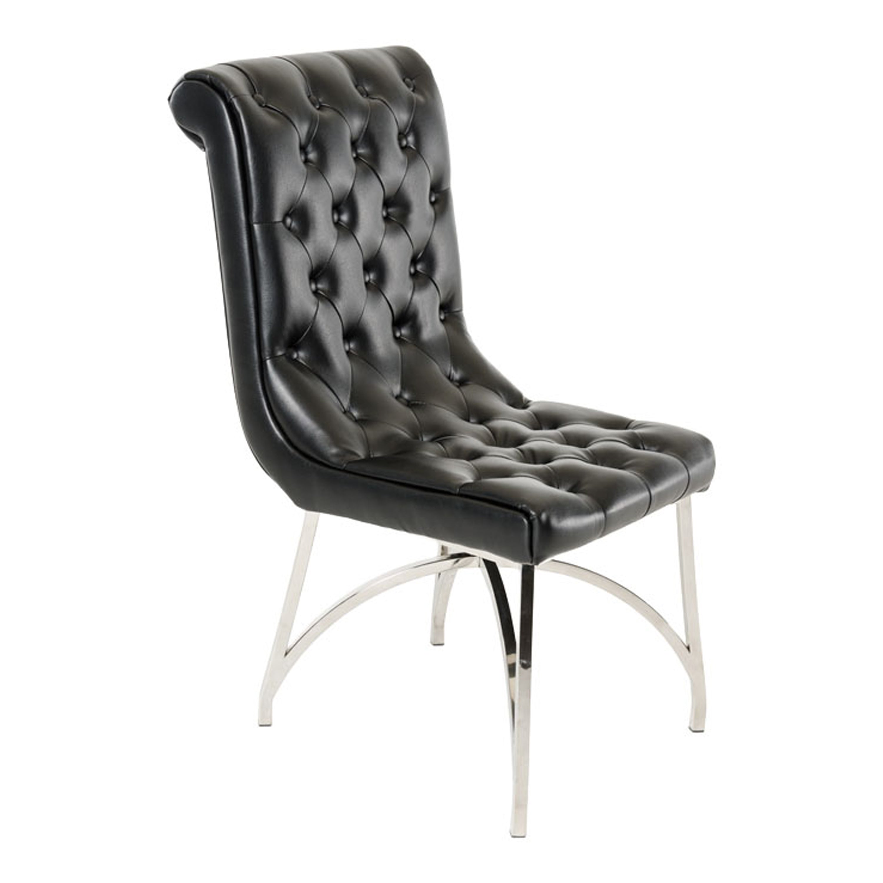 Silvie Modern Black Leatherette Dining Chair - image 3