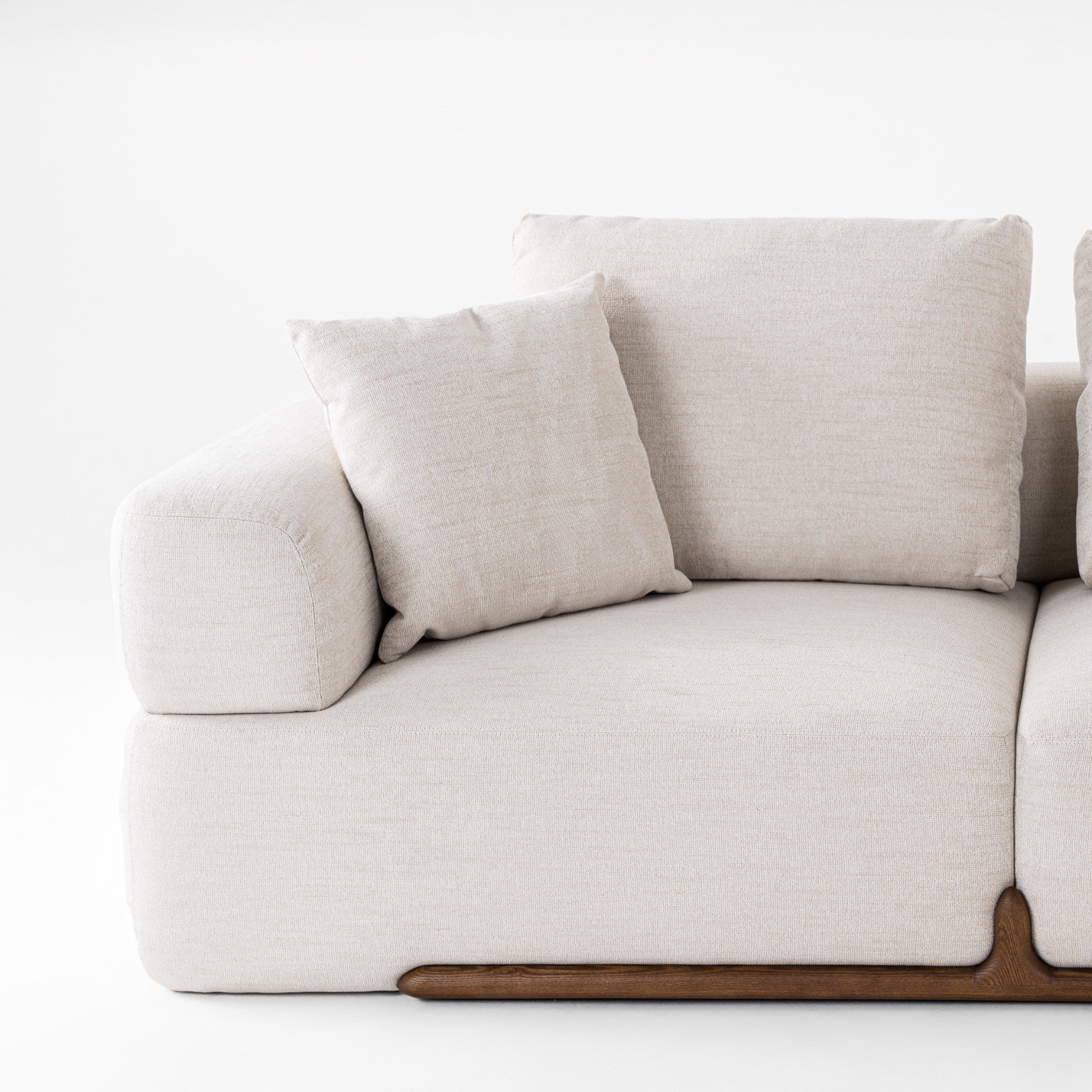 Simone - Modern Off-White Fabric Sectional Sofa - image 5