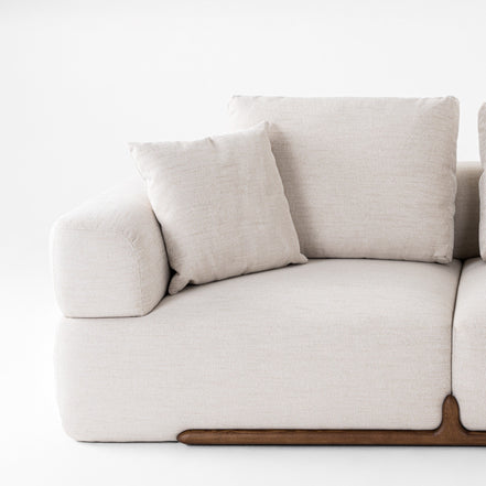 Simone - Modern Off-White Fabric Sectional Sofa - image 5