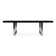 Skyline Modern Black Crocodile Lacquer Extendable Dining Table - image 4