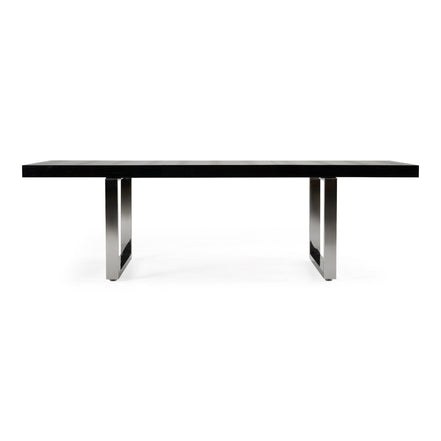 Skyline Modern Black Crocodile Lacquer Extendable Dining Table - image 4