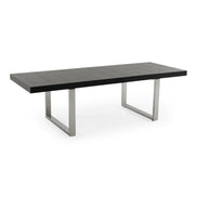 Skyline Modern Black Crocodile Lacquer Extendable Dining Table - image 5