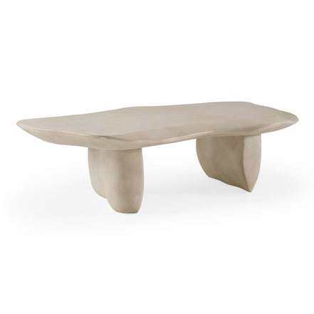 Slone - Modern Beige Concrete Coffee Table - image 4