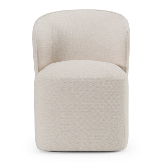 Souza - Modern Beige Fabric Swivel Dining Chair - image 2