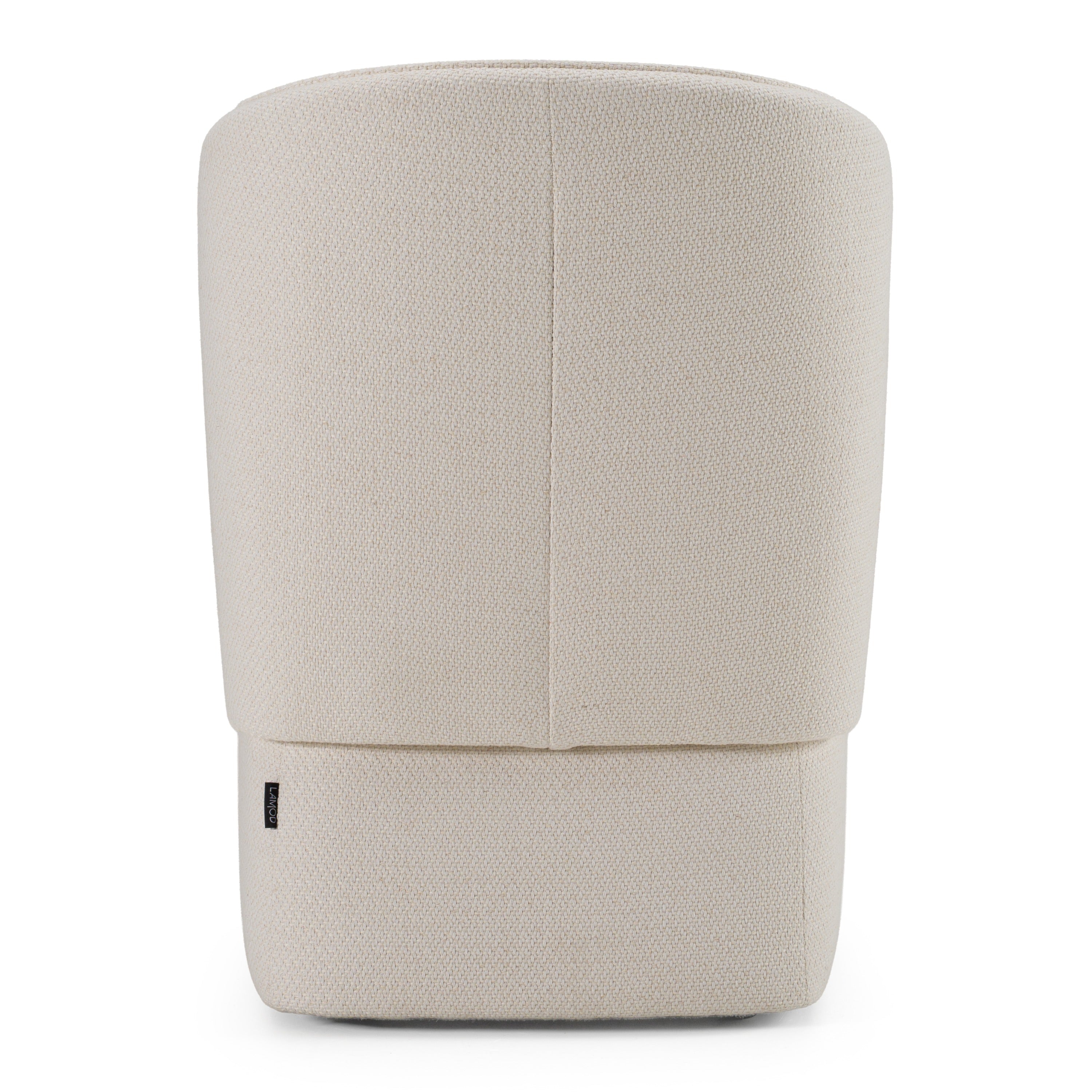 Souza - Modern Beige Fabric Swivel Dining Chair - image 4