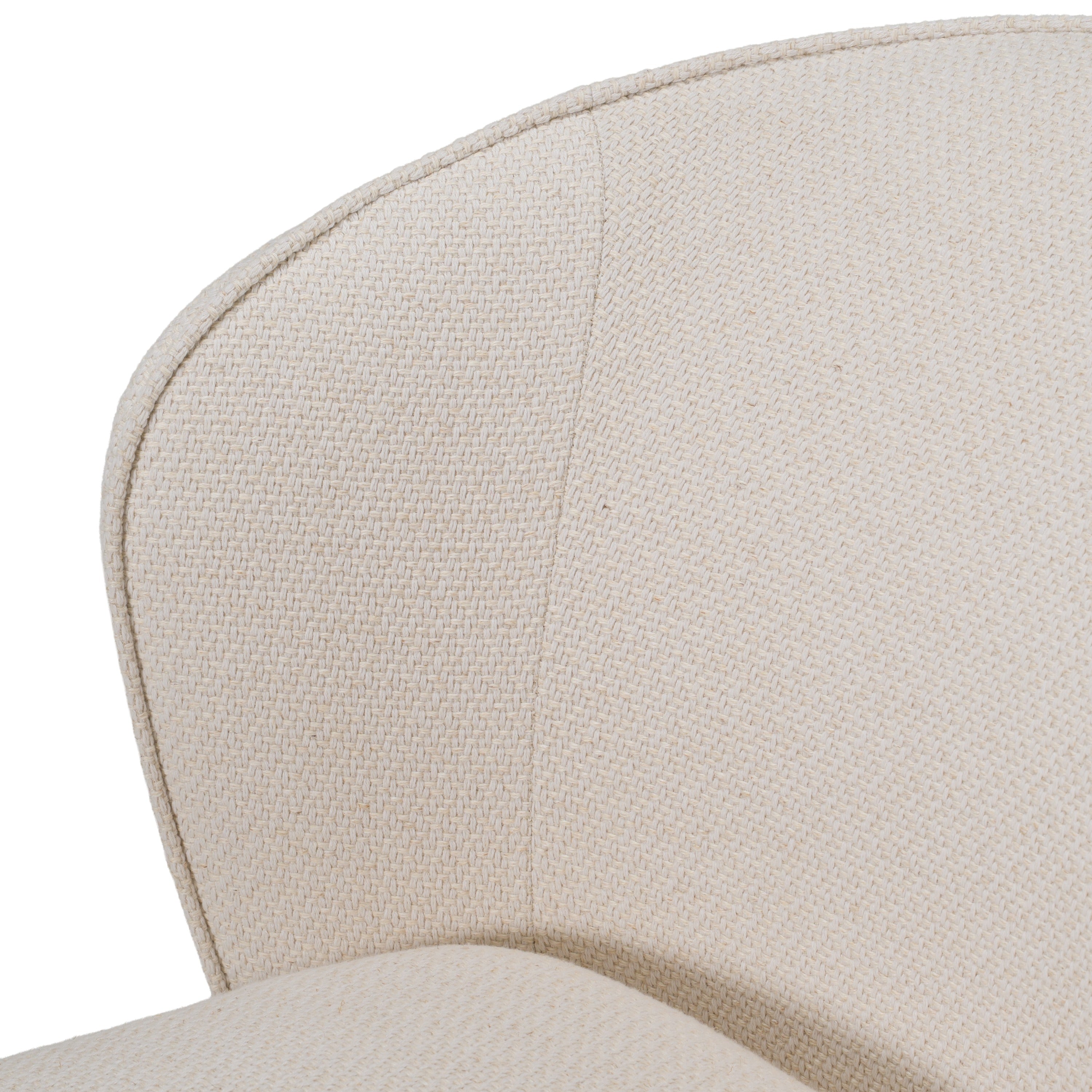 Souza - Modern Beige Fabric Swivel Dining Chair - image 5