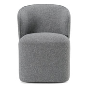 Souza - Modern Grey Fabric Swivel Dining Chair - image 2