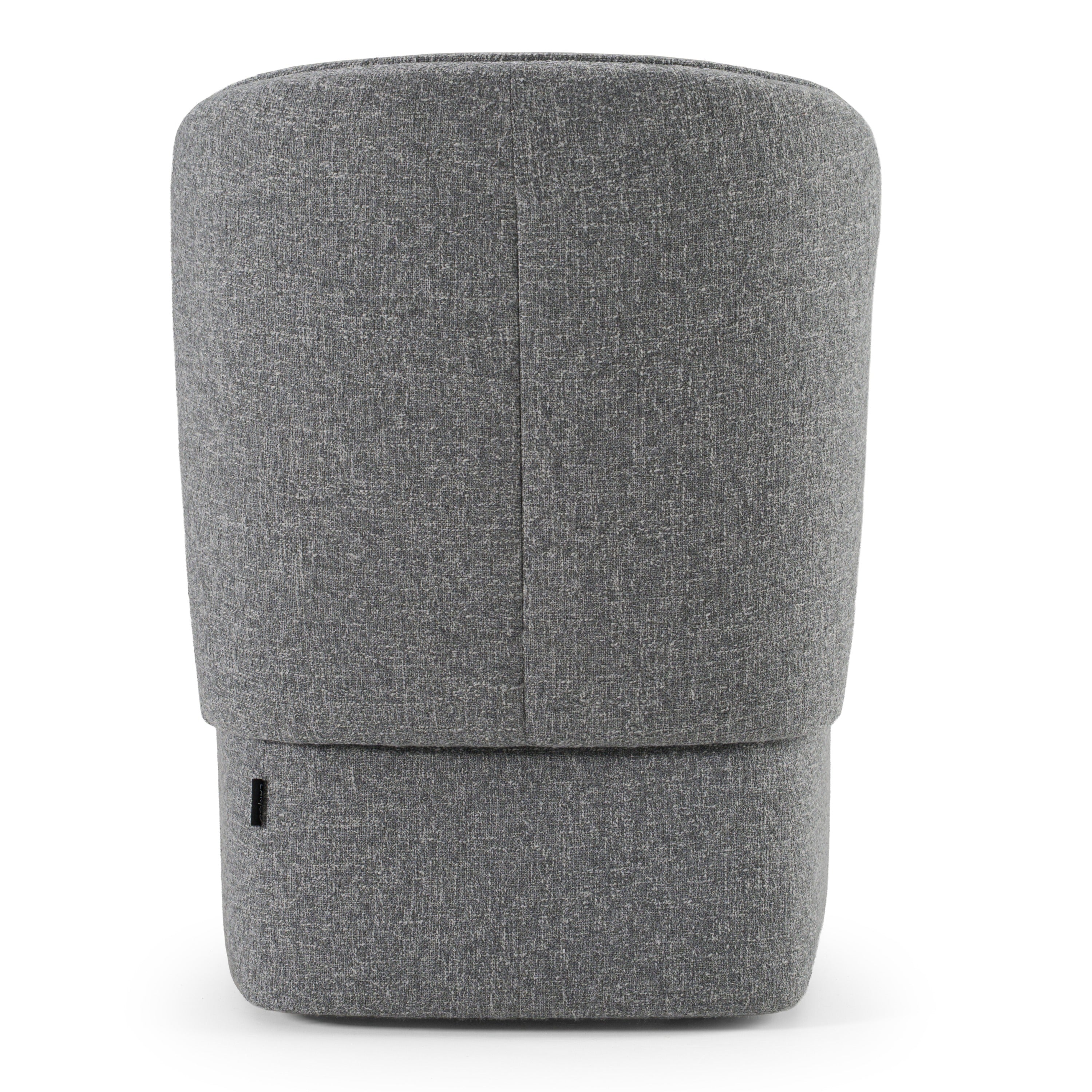 Souza - Modern Grey Fabric Swivel Dining Chair - image 4