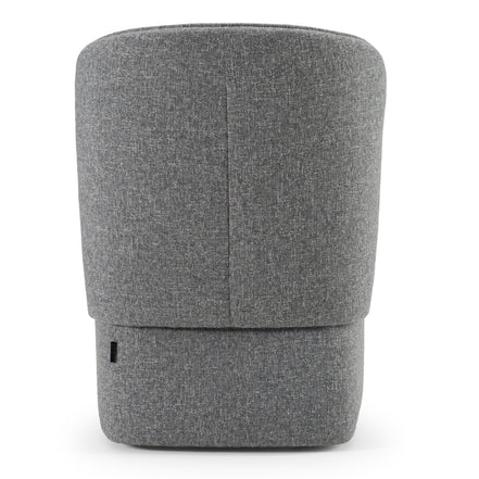 Souza - Modern Grey Fabric Swivel Dining Chair - image 4