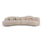 Spiro - Modern Beige Fabric Curved Sectional Sofa - image 2
