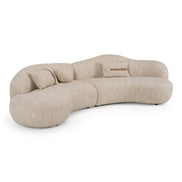 Spiro - Modern Beige Fabric Curved Sectional Sofa - image 3