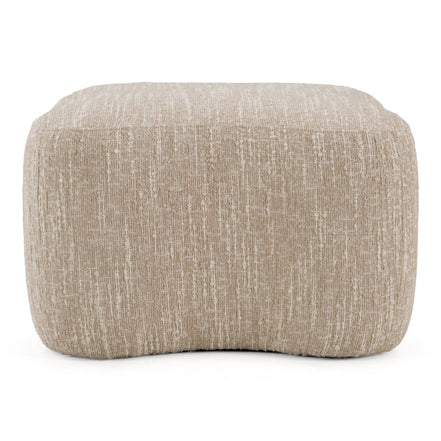 Spiro - Modern Beige Fabric Ottoman - image 3