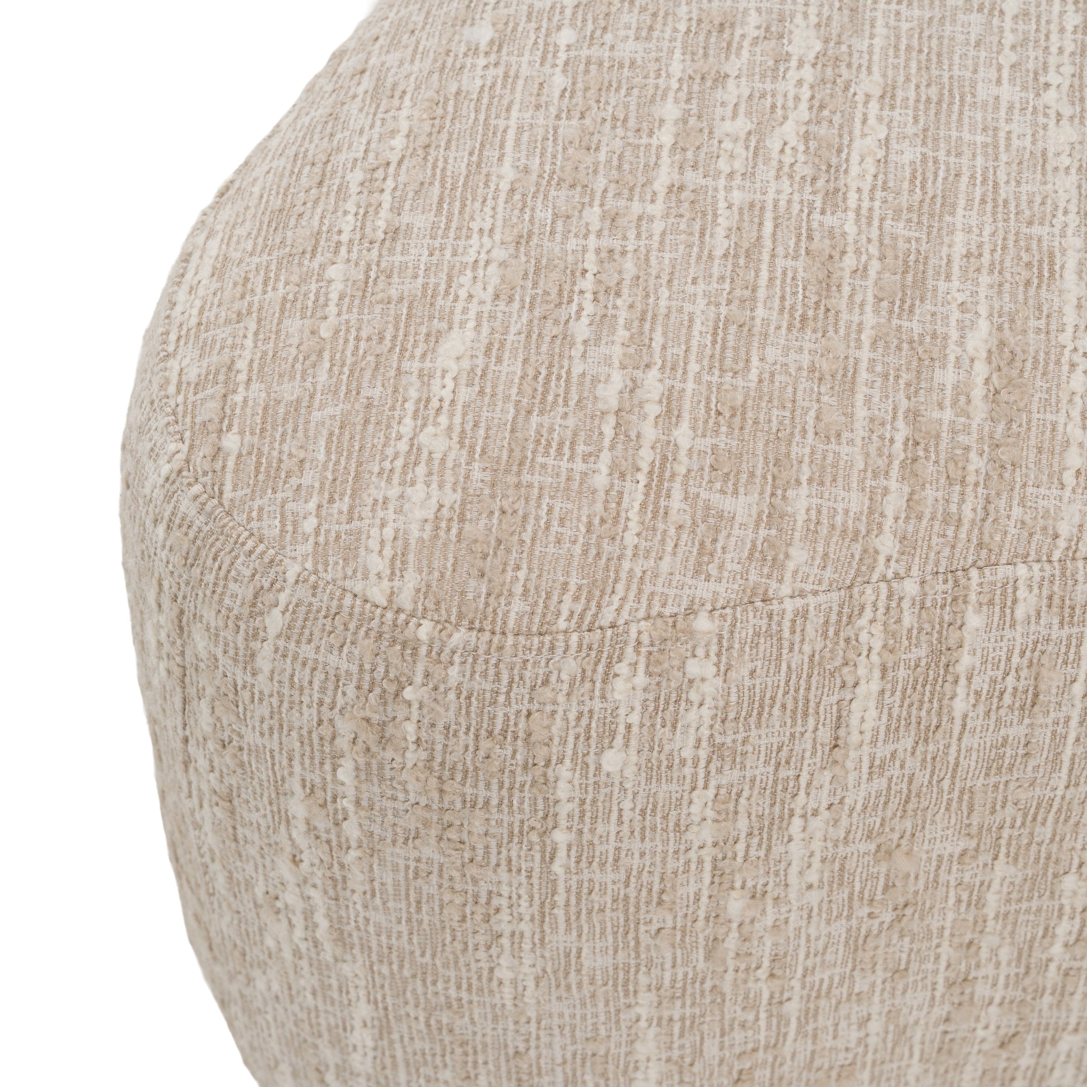 Spiro - Modern Beige Fabric Ottoman - image 5