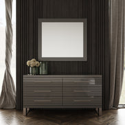 Splendor - Grey High Gloss Slatted MIrror - image 2