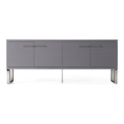 Splendor - Grey High Gloss Slatted Buffet