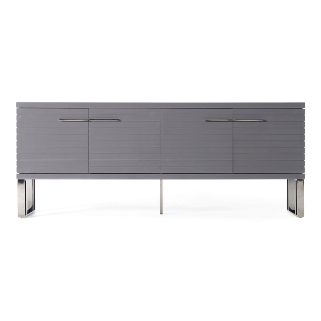 Splendor - Grey High Gloss Slatted Buffet