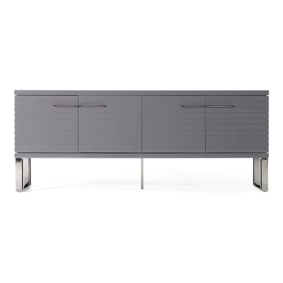 Splendor - Grey High Gloss Slatted Buffet