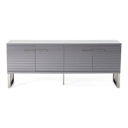 Splendor - Grey High Gloss Slatted Buffet - image 2