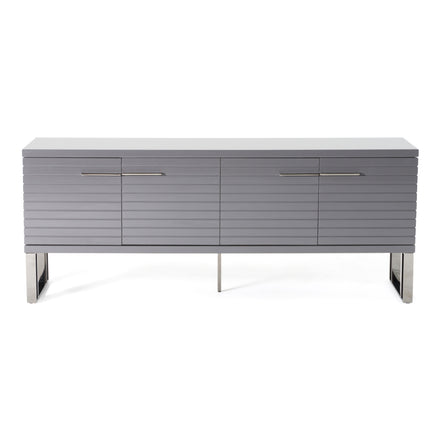 Splendor - Grey High Gloss Slatted Buffet - image 2