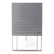 Splendor - Grey High Gloss Slatted Buffet - image 5