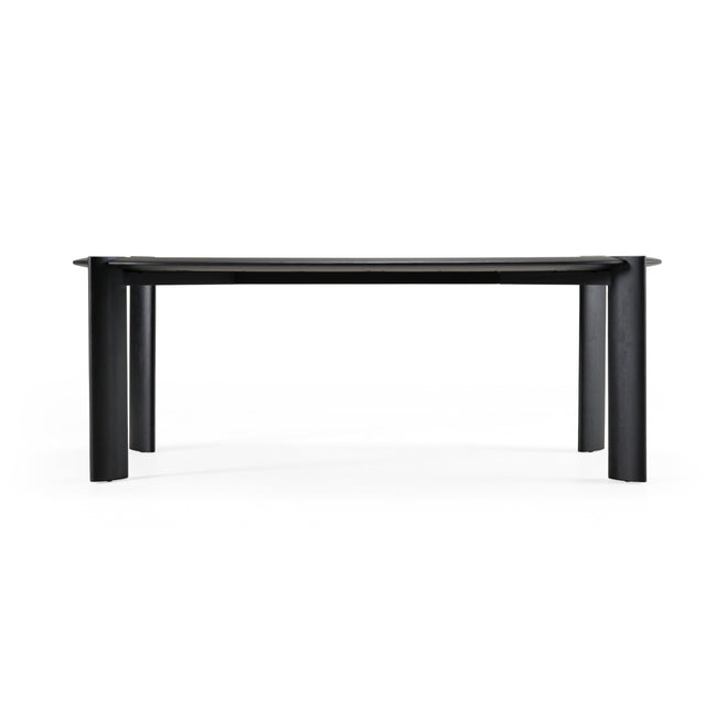 Steven - Modern Black Oval Dining Table