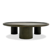 Strauss - Contemporary Brown Ash Round Nesting Table Set