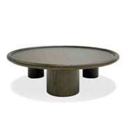 Strauss - Contemporary Brown Ash Round Nesting Table Set - image 2