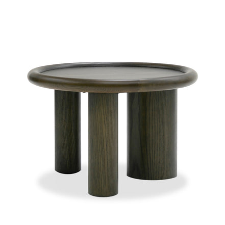 Strauss - Contemporary Brown Ash Round Nesting Table Set - image 3