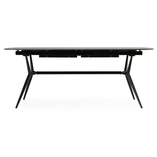 Suzie - Modern Ceramic + Black Ash Extendable Dining Table