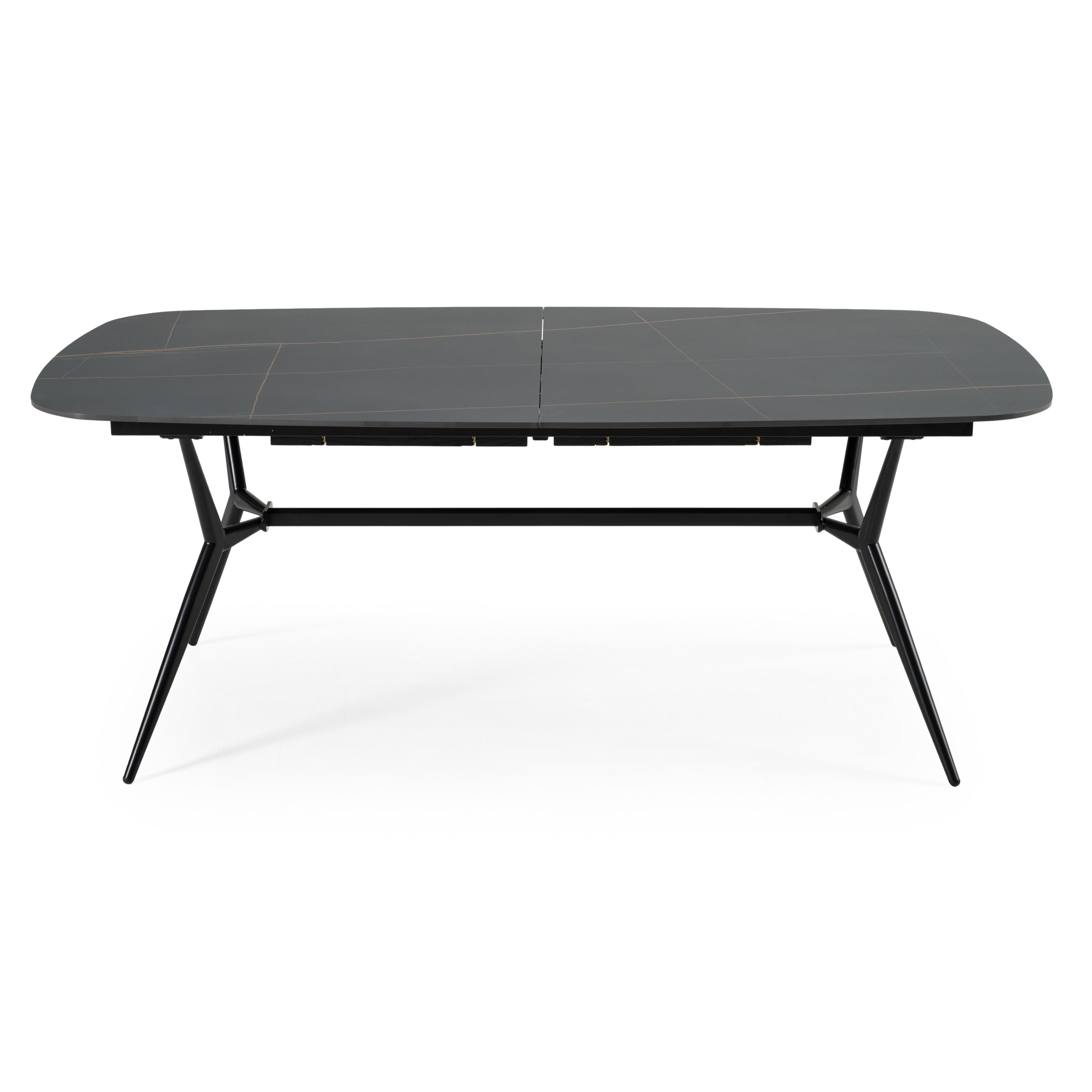 Suzie - Modern Ceramic + Black Ash Extendable Dining Table - image 4