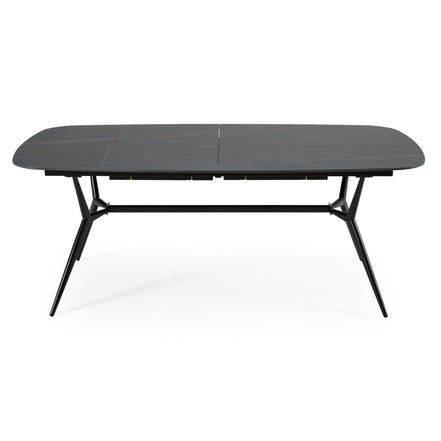 Suzie - Modern Ceramic + Black Ash Extendable Dining Table - image 4