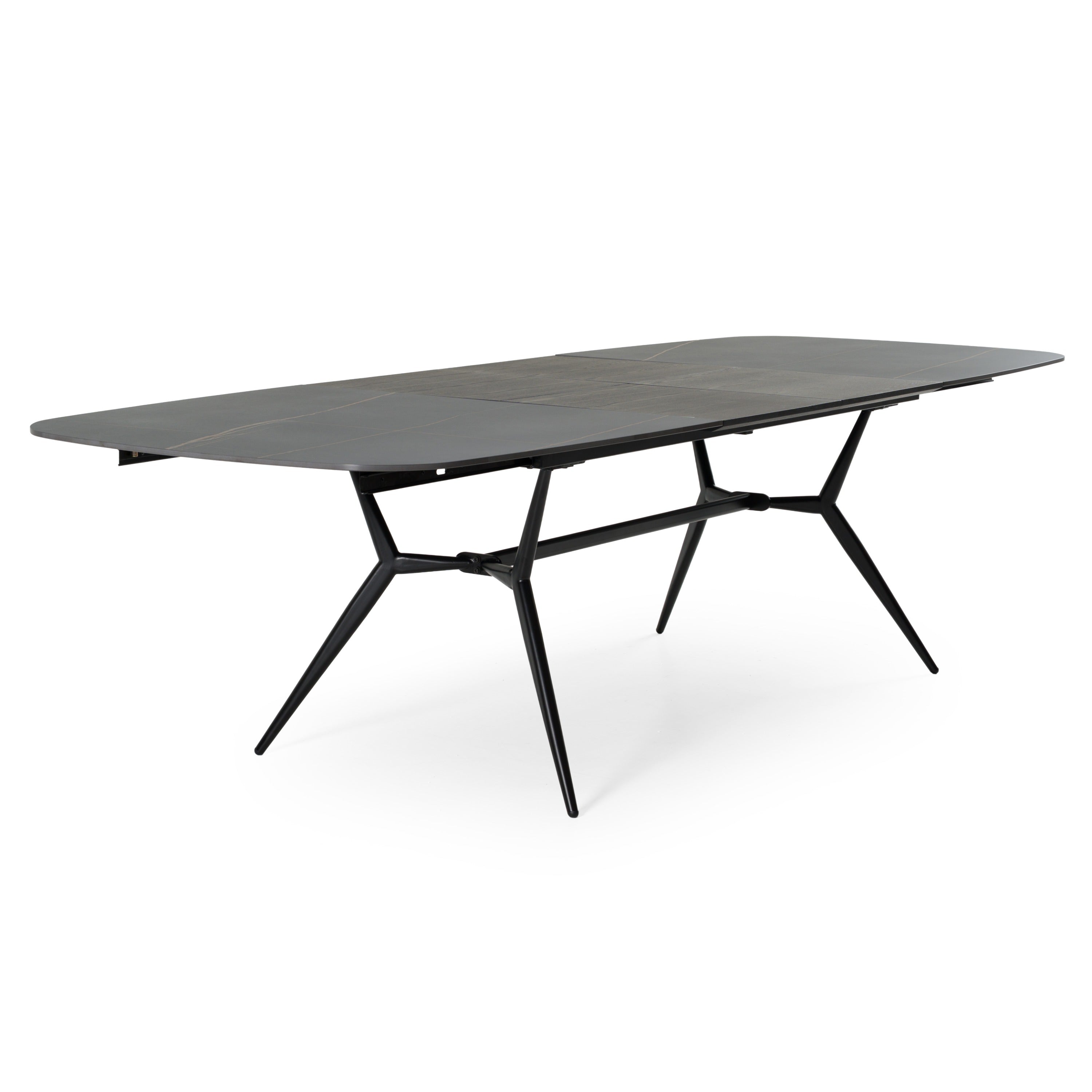 Suzie - Modern Ceramic + Black Ash Extendable Dining Table - image 2