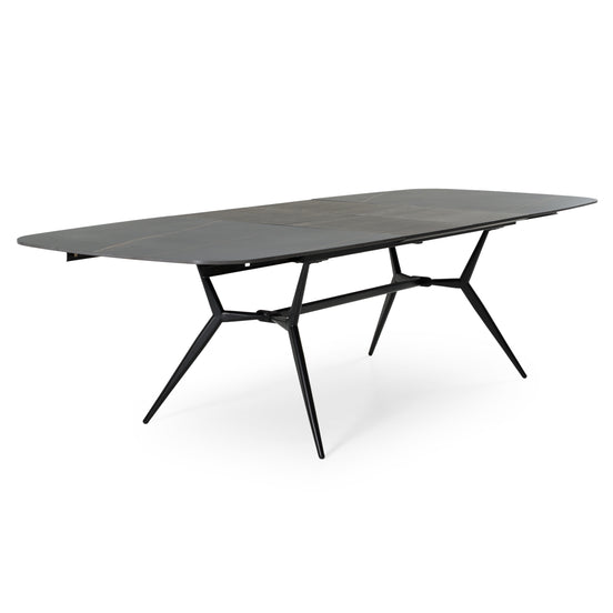 Suzie - Modern Ceramic + Black Ash Extendable Dining Table - image 2