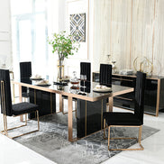 Cartier Modern Black & Rosegold Dining Table - image 2
