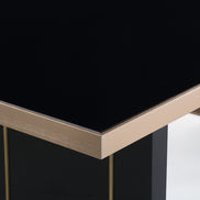 Cartier Modern Black & Rosegold Dining Table