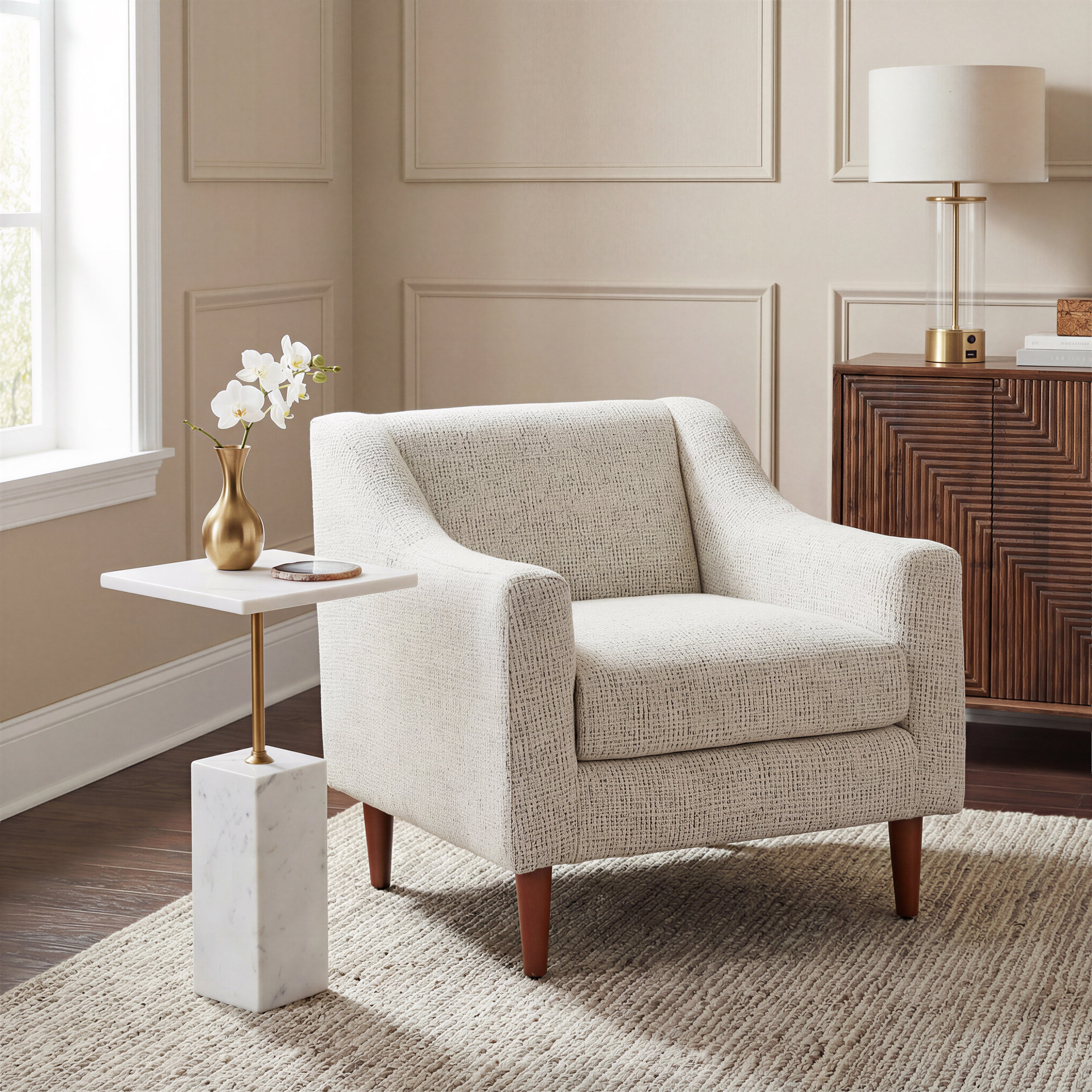 Naht Side Table White