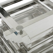 Crawford Modern Clear Glass Square Dining Table - image 3