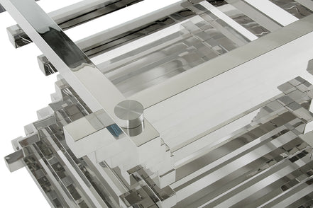 Crawford Modern Clear Glass Square Dining Table - image 3