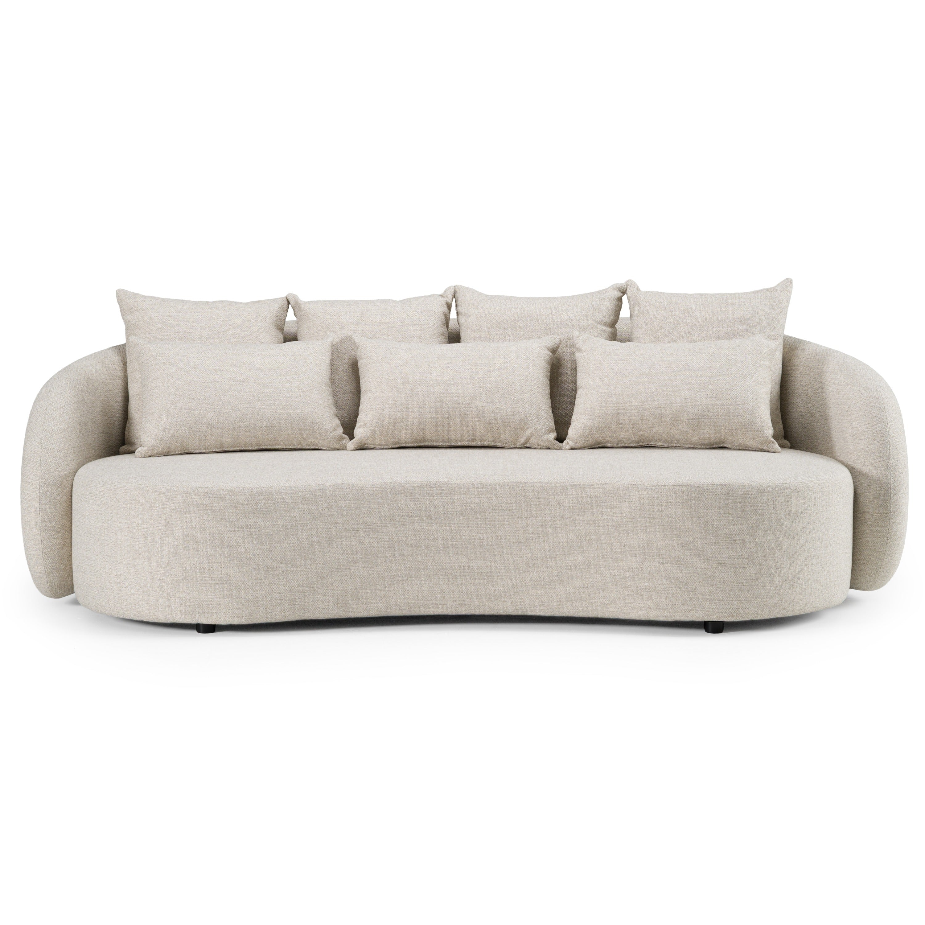 Tabarca - Outdoor Beige Fabric 3 Seat Sofa - image 2