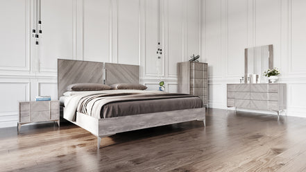 Alexa Italian Modern Grey Mirror