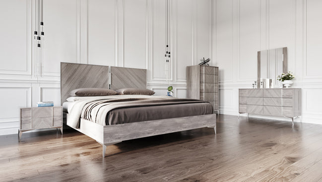 Alexa Italian Modern Grey Mirror