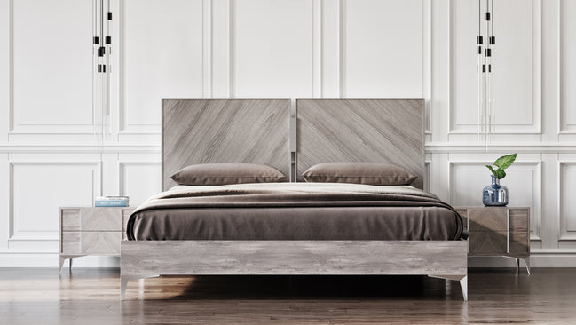 Alexa Italian Modern Grey Nightstand