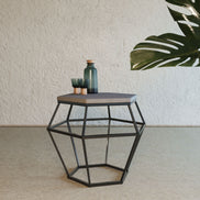 Tartan Modern Concrete & Metal End Table - image 5