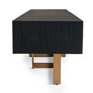 Tasha - Modern Black Ash + Brushed Gold TV Stand - image 5