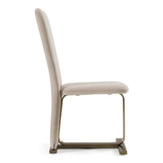 Tasha - Modern Beige Velvet + Brushed Brass Dining Chair (Set of 2) - image 4