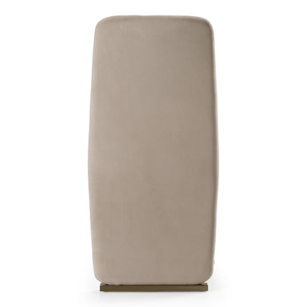 Tasha - Modern Beige Velvet + Brushed Brass Dining Chair (Set of 2) - image 5