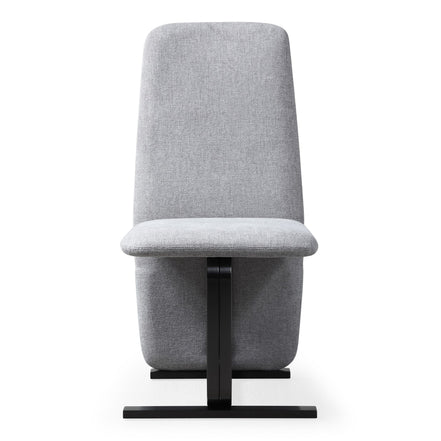 Tasha - Modern Grey Linen + Brushed Gunmetal Dining Chair (Set of 2)